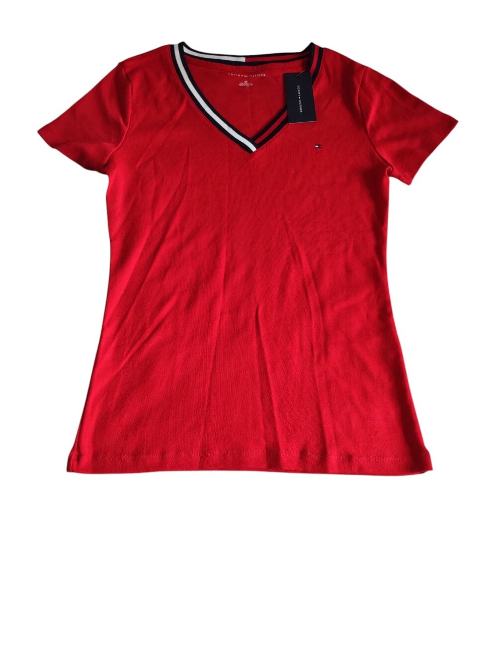 Tommy Hilfiger Small Short Sleeve V-Neck Top